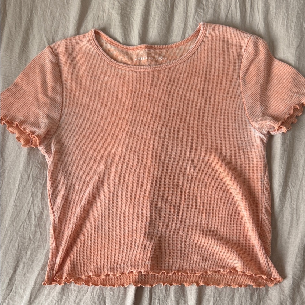 American Eagle Outfitters Coral Knit Top